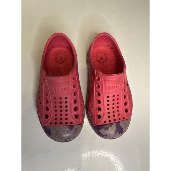 Native Jefferson Marbled Shoe Sandal C6 Pink Purple - Picture 3 of 5